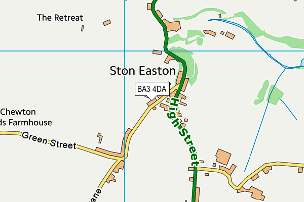 Ston Easton Playing Fields map (BA3 4DA) - OS VectorMap District (Ordnance Survey)