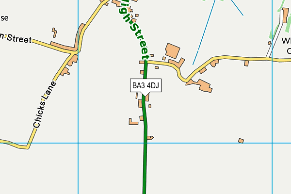 BA3 4DJ map - OS VectorMap District (Ordnance Survey)