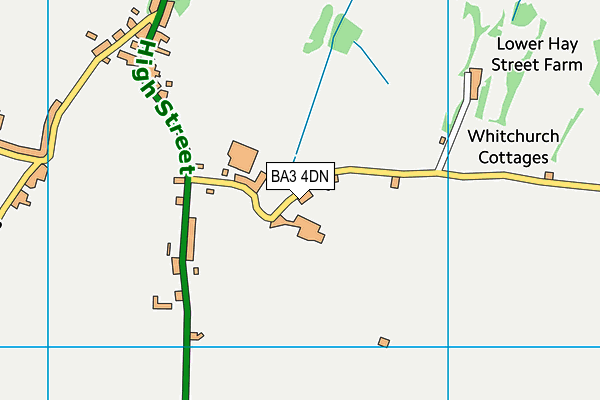 BA3 4DN map - OS VectorMap District (Ordnance Survey)
