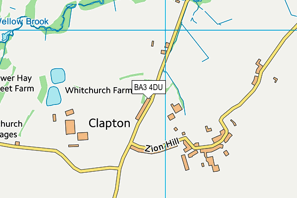 BA3 4DU map - OS VectorMap District (Ordnance Survey)