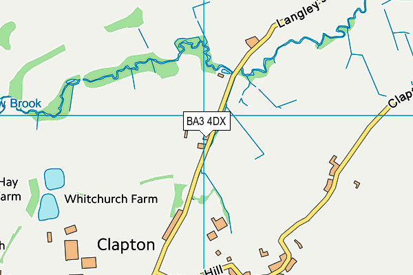 BA3 4DX map - OS VectorMap District (Ordnance Survey)