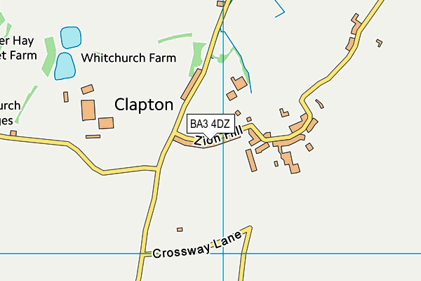 BA3 4DZ map - OS VectorMap District (Ordnance Survey)