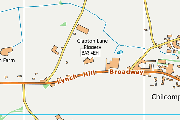 BA3 4EH map - OS VectorMap District (Ordnance Survey)
