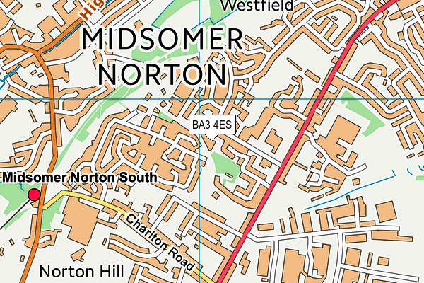 BA3 4ES map - OS VectorMap District (Ordnance Survey)