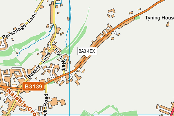 St Vigor & St John Church School map (BA3 4EX) - OS VectorMap District (Ordnance Survey)