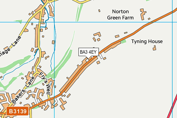 Chilcompton Sports Ground  map (BA3 4EY) - OS VectorMap District (Ordnance Survey)
