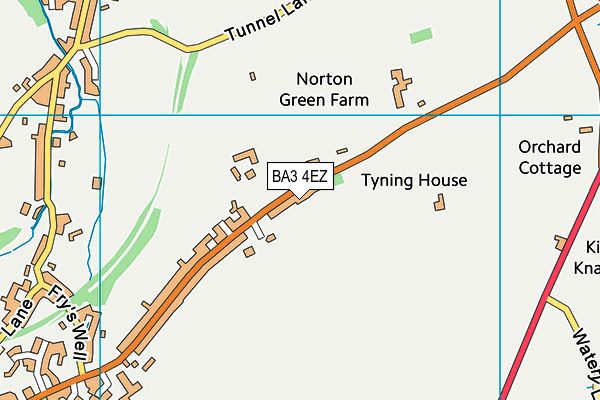 BA3 4EZ map - OS VectorMap District (Ordnance Survey)