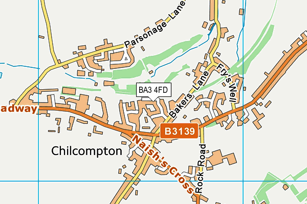 BA3 4FD map - OS VectorMap District (Ordnance Survey)