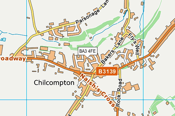 BA3 4FE map - OS VectorMap District (Ordnance Survey)