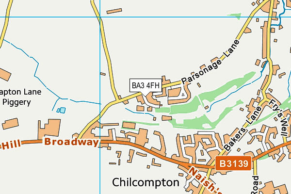 BA3 4FH map - OS VectorMap District (Ordnance Survey)