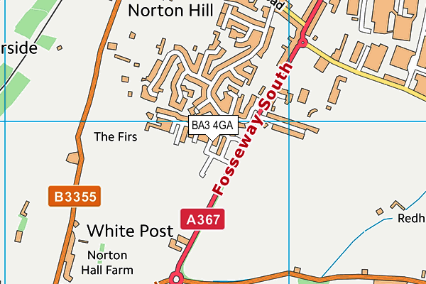 BA3 4GA map - OS VectorMap District (Ordnance Survey)