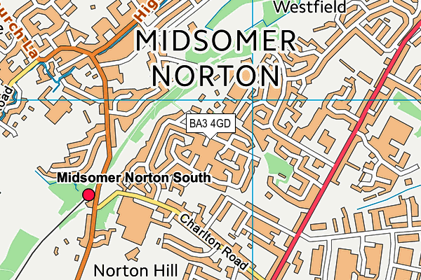 BA3 4GD map - OS VectorMap District (Ordnance Survey)