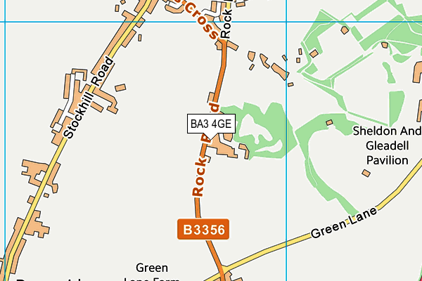 BA3 4GE map - OS VectorMap District (Ordnance Survey)