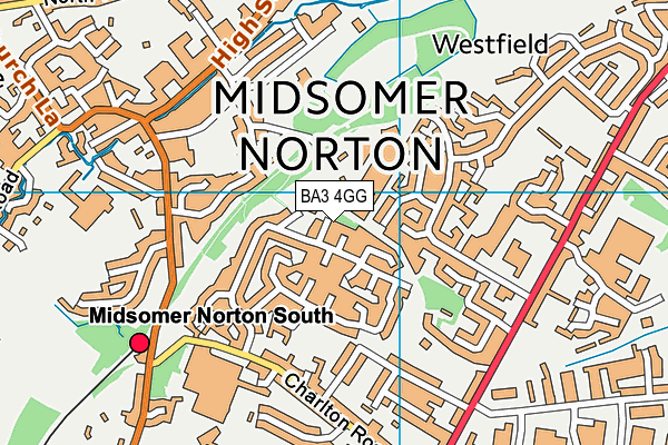 BA3 4GG map - OS VectorMap District (Ordnance Survey)