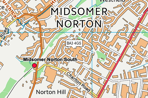 BA3 4GS map - OS VectorMap District (Ordnance Survey)