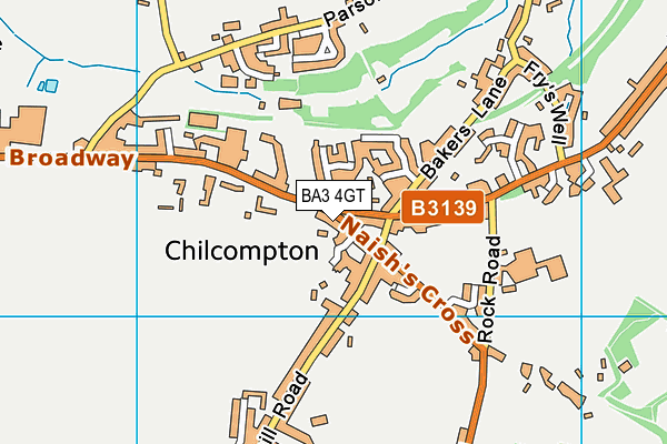 BA3 4GT map - OS VectorMap District (Ordnance Survey)