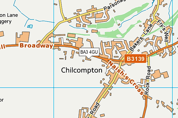 BA3 4GU map - OS VectorMap District (Ordnance Survey)