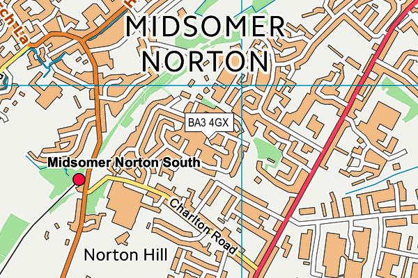 BA3 4GX map - OS VectorMap District (Ordnance Survey)