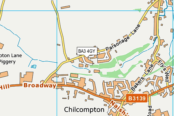 BA3 4GY map - OS VectorMap District (Ordnance Survey)