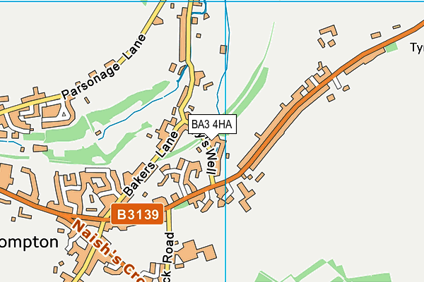 BA3 4HA map - OS VectorMap District (Ordnance Survey)