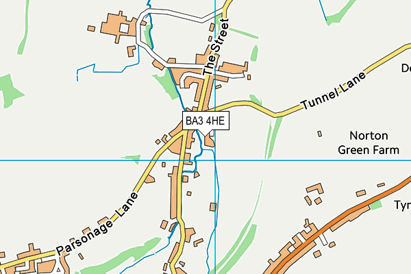 BA3 4HE map - OS VectorMap District (Ordnance Survey)