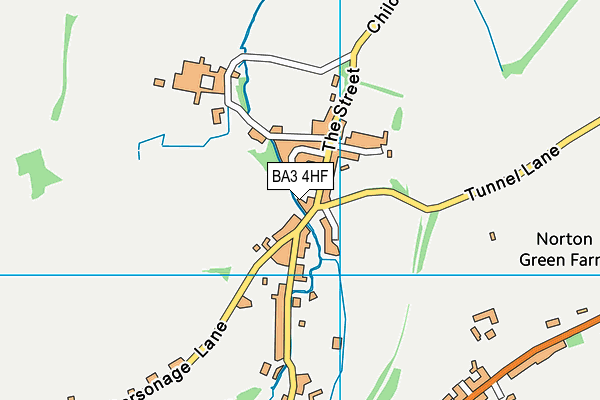 BA3 4HF map - OS VectorMap District (Ordnance Survey)