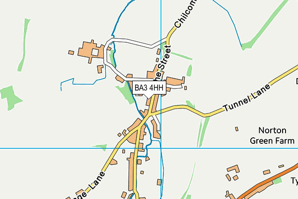 BA3 4HH map - OS VectorMap District (Ordnance Survey)