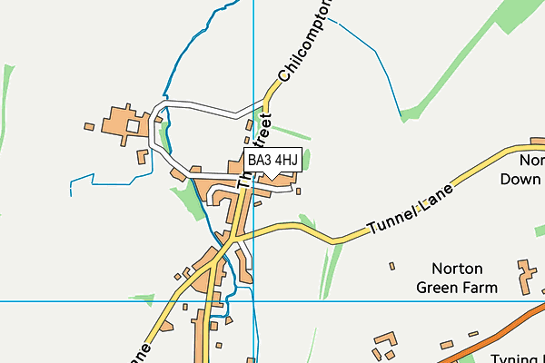 BA3 4HJ map - OS VectorMap District (Ordnance Survey)