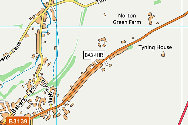 BA3 4HR map - OS VectorMap District (Ordnance Survey)