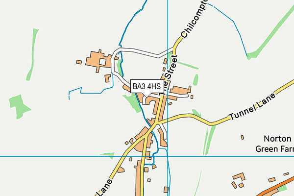 BA3 4HS map - OS VectorMap District (Ordnance Survey)