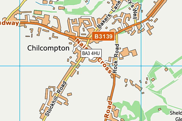 BA3 4HU map - OS VectorMap District (Ordnance Survey)