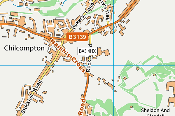 BA3 4HX map - OS VectorMap District (Ordnance Survey)