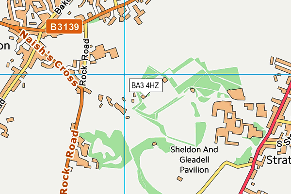 BA3 4HZ map - OS VectorMap District (Ordnance Survey)