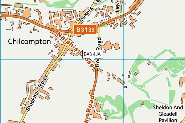 BA3 4JA map - OS VectorMap District (Ordnance Survey)