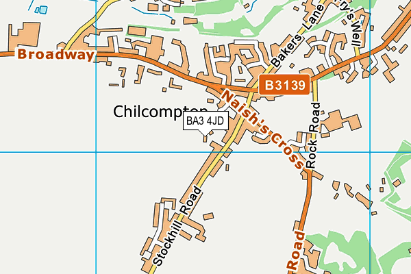 BA3 4JD map - OS VectorMap District (Ordnance Survey)