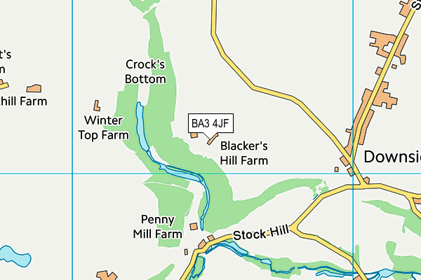 BA3 4JF map - OS VectorMap District (Ordnance Survey)