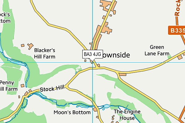 BA3 4JG map - OS VectorMap District (Ordnance Survey)