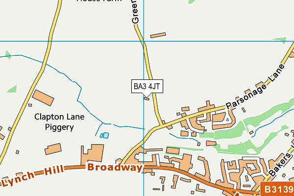 BA3 4JT map - OS VectorMap District (Ordnance Survey)