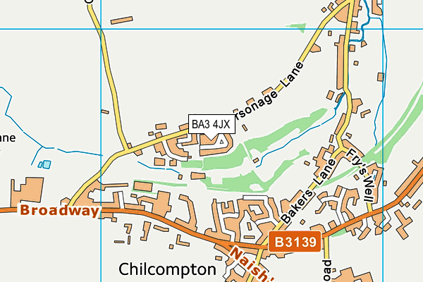 BA3 4JX map - OS VectorMap District (Ordnance Survey)