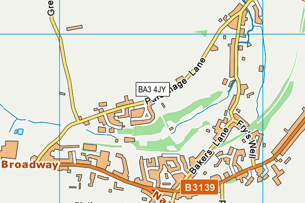 BA3 4JY map - OS VectorMap District (Ordnance Survey)