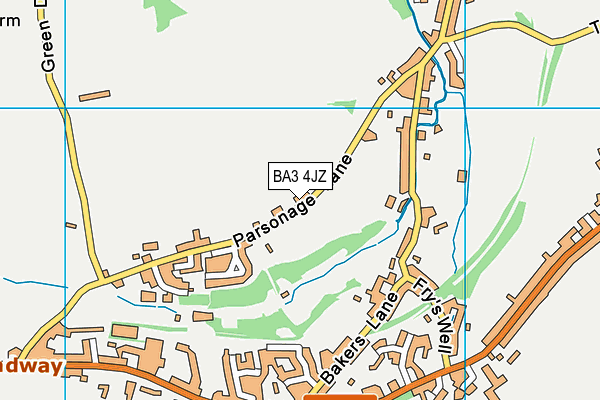 BA3 4JZ map - OS VectorMap District (Ordnance Survey)