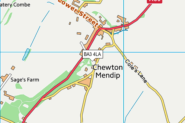 BA3 4LA map - OS VectorMap District (Ordnance Survey)