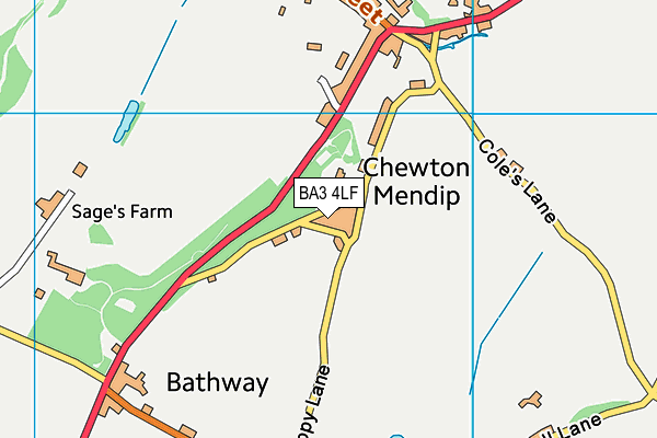 BA3 4LF map - OS VectorMap District (Ordnance Survey)