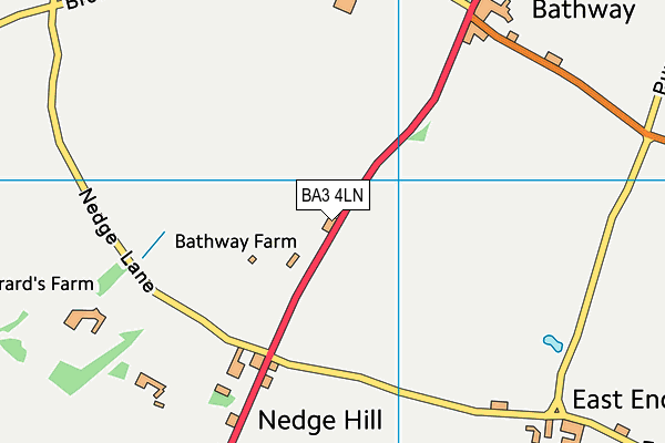 BA3 4LN map - OS VectorMap District (Ordnance Survey)