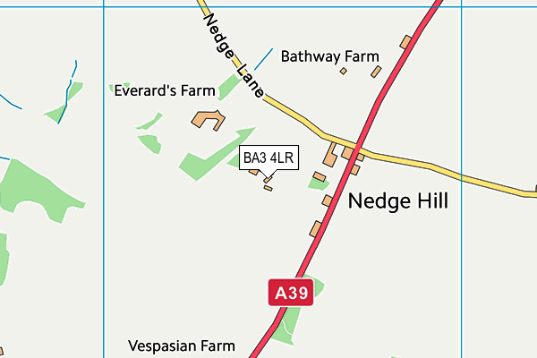 BA3 4LR map - OS VectorMap District (Ordnance Survey)