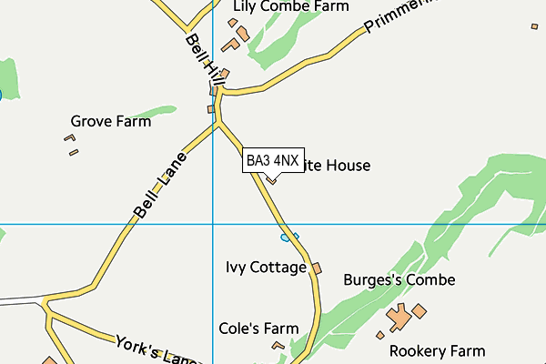 BA3 4NX map - OS VectorMap District (Ordnance Survey)