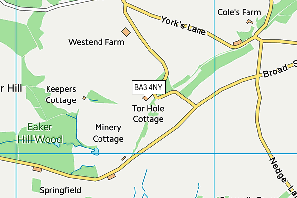 BA3 4NY map - OS VectorMap District (Ordnance Survey)