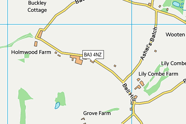 BA3 4NZ map - OS VectorMap District (Ordnance Survey)