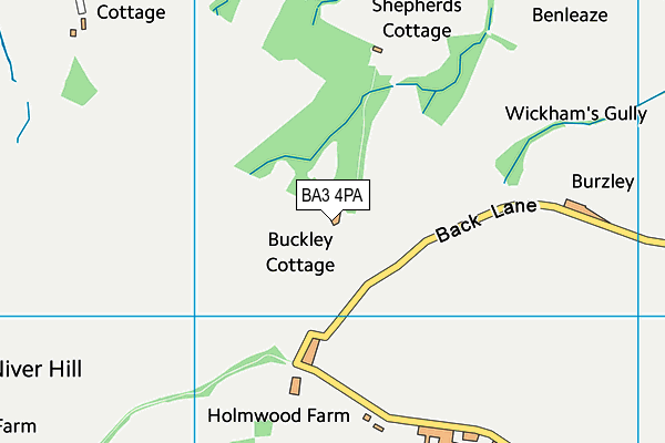 BA3 4PA map - OS VectorMap District (Ordnance Survey)