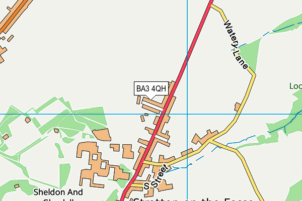 BA3 4QH map - OS VectorMap District (Ordnance Survey)